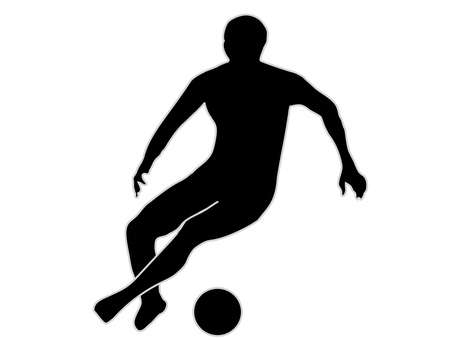 サッカーシルエットイラスト サッカー,スポーツ,競技,球技,運動,人物,シルエット,イラスト,デザイン,グラフィックのイラスト素材