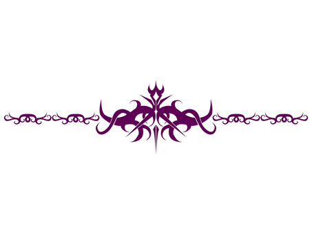 紫のゴシック調・トライバル風のライン装飾 紫のゴシック調・トライバル風のライン装飾 飾り罫,ボーダー,ライン,背景,装飾,ゴシック,トライバル,エレガント,豪華,華やかのイラスト素材