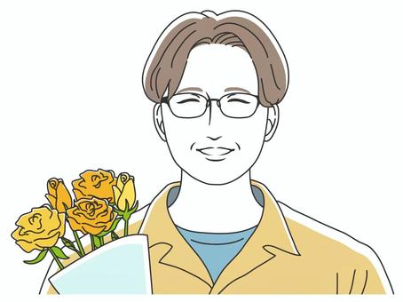 Illustration, father's day, dad, middle aged, 