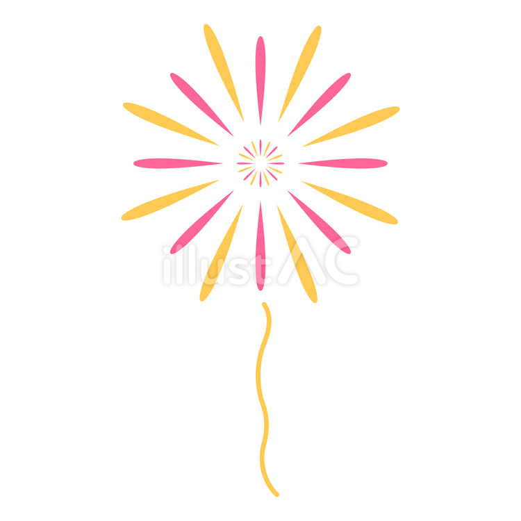 シンプルな赤とオレンジの打ち上げ花火 打ち上げ花火,花火,赤のイラスト素材