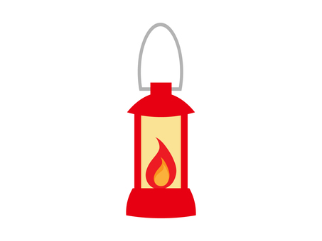 Illustration, lamp, red, camp, 