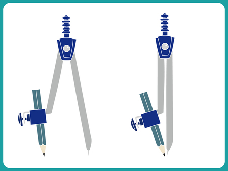 文具_コンパス（線なし） コンパス,文房具,文具,stationery,学校,算数,筆記用具,製図,授業,教育のイラスト素材