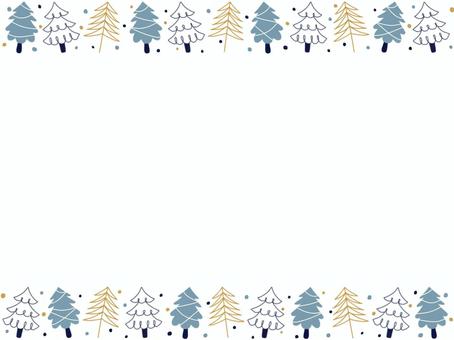 北欧風の冬の木フレーム