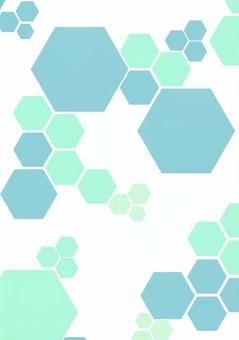 幾何学模様背景 幾何学模様,六角形,水色,緑,背景,イラレのイラスト素材