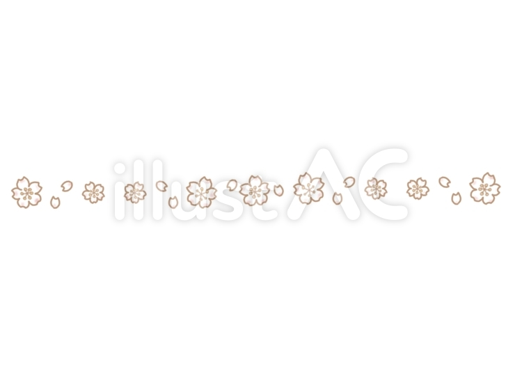 並んだ桜　ポップ 桜,花びら,ポップのイラスト素材