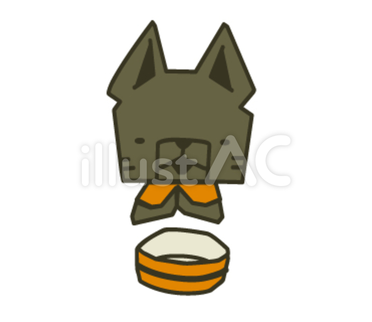 ごちそうさま 食事,動物,犬のイラスト素材