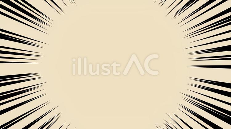 集中線 02 集中線,スピード感,円のイラスト素材