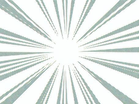 集中線　版ズレ風 背景素材,漫画素材,版ズレ,ドット柄,版ズレ風,版ズレ表現,ドット集中線,ドットパターン,レトロ印刷風,ずれた色版のイラスト素材