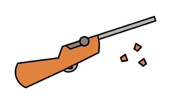 射的銃と弾 銃,射的,的屋,おもちゃ,コルク,お祭り,夏祭り,屋台,夜店,秋祭りのイラスト素材