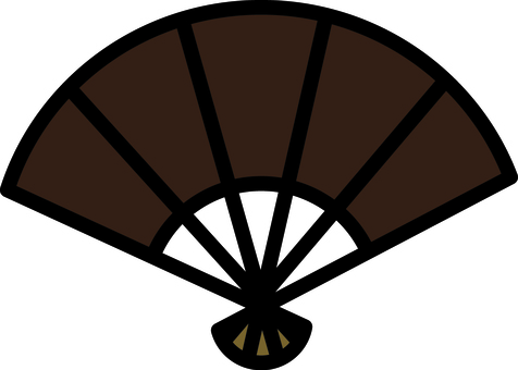 茶色の扇子です。 扇子,シンプル,和風,日本,インテリア,小物,折りたたみ,伝統,雑貨,茶色のイラスト素材