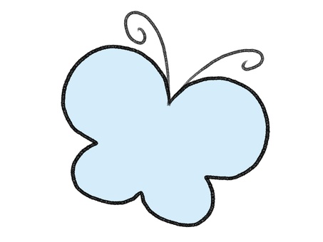 ゆるいちょうちょ青