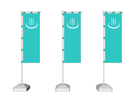 のぼり旗　温泉バージョン のぼり旗,旗,温泉,宣伝,銭湯,pr,公衆浴場,広報のイラスト素材