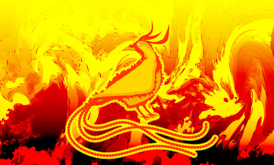 Illustration, phoenix, a phoenix, nggoleki, 