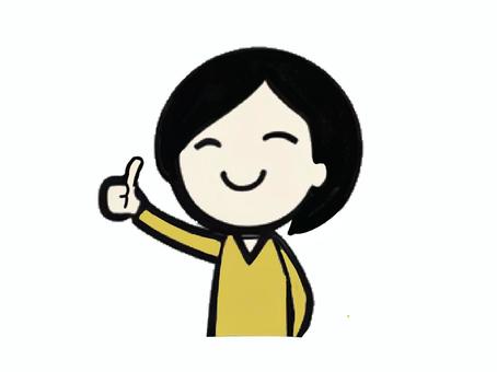 嬉しそうに親指を立てる女性 ジェスチャー,しぐさ,仕草,アクション,感情,表現,アピール,人間,人物,女性のイラスト素材