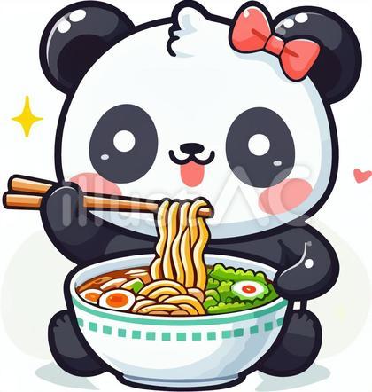 ラーメン大好きなパンダさん