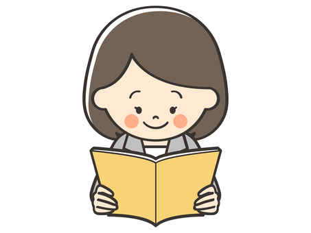 読書をするスーツの女性 読書,本,読む,本読み,文庫,小説,物語,国語,古本,古本屋のイラスト素材