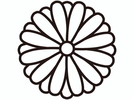 菊の花の線画2 菊,花,線画,白黒,菊文様,文様,シンプル,植物,和柄,柄のイラスト素材