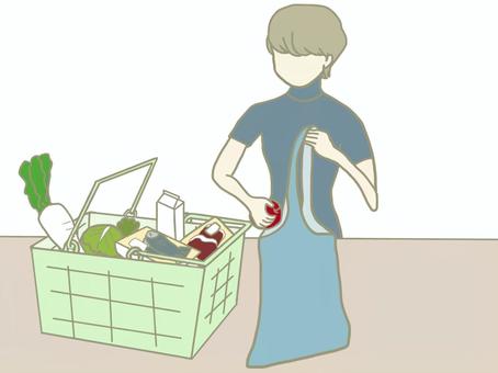 エコバッグの使用風景, JPG 和 PNG エコバッグの使用風景, 環保袋, 生態, 購物, JPG 和 PNG