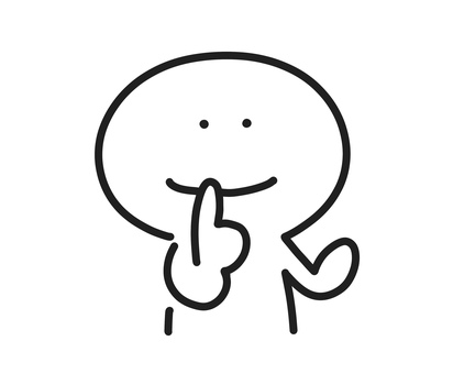 口に指を当てる　お静かに・秘密・内緒 口に指,お静かに,静か,静かに,しーっ,静寂,秘密,シークレット,内緒,内緒話のイラスト素材