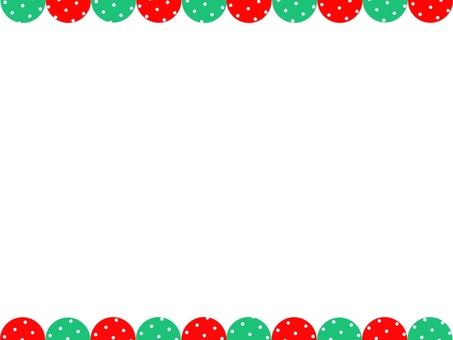 クリスマスカラーの上下背景フレーム フレーム,枠,クリスマス,赤,緑,囲み枠,飾り枠,飾り罫,見出し,タイトルのイラスト素材