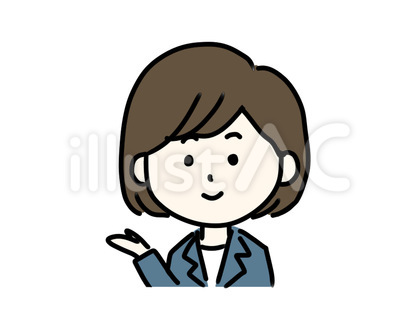 案内する女性