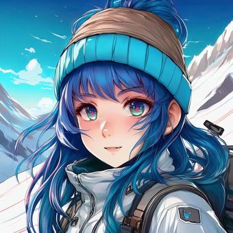 雪山にて
