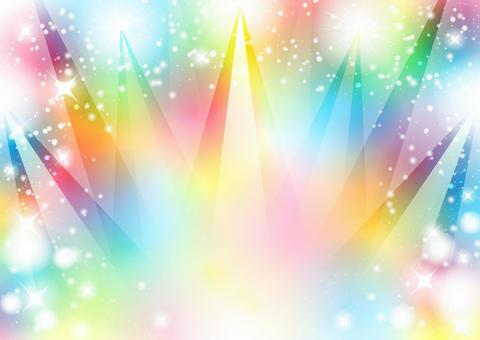 Particle250921 キラキラ,虹色,光,照明,スポットライト,パーティクル,かわいい,背景,壁紙,フレームのイラスト素材