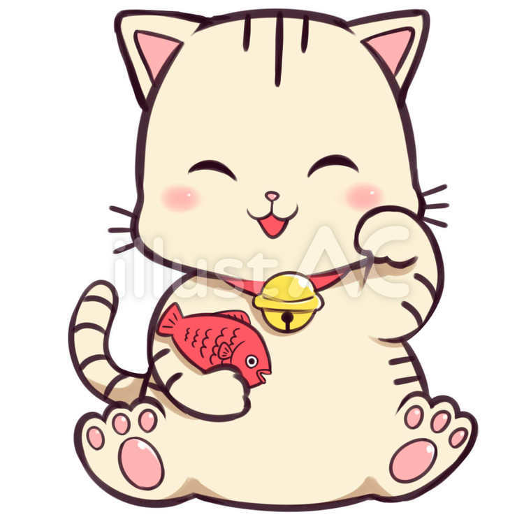 招き猫 招き猫,猫,動物のイラスト素材