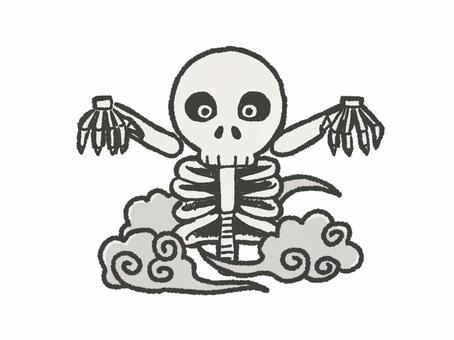 がしゃどくろ がしゃどくろ,妖怪,お化け,骸骨,ドクロ,スカル,幽霊,和風,和柄,日本文化のイラスト素材