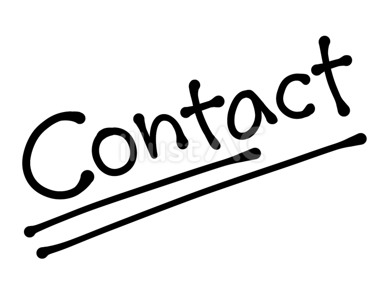 contactの文字 コンタクト,問い合わせ,連絡先のイラスト素材