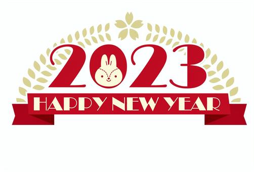 2023 Year of the Rabbit New Year's card, new year's card, a postcard, new year, JPG and AI