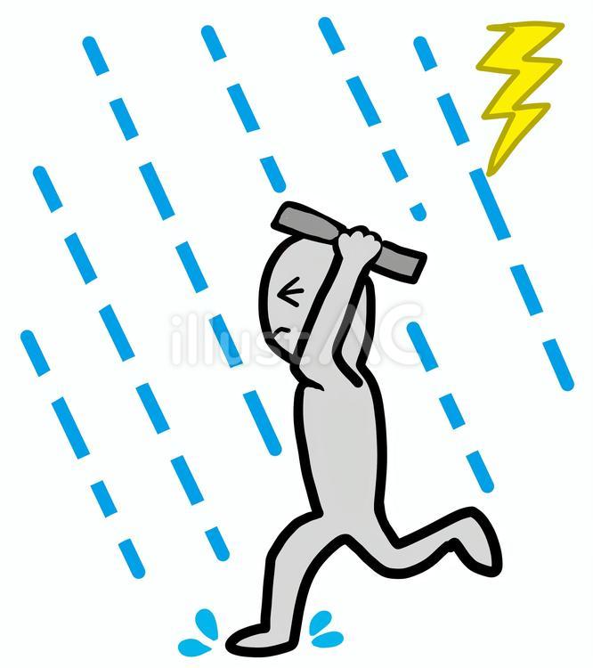 夕立ち 夕立ち,雨,土砂降りのイラスト素材