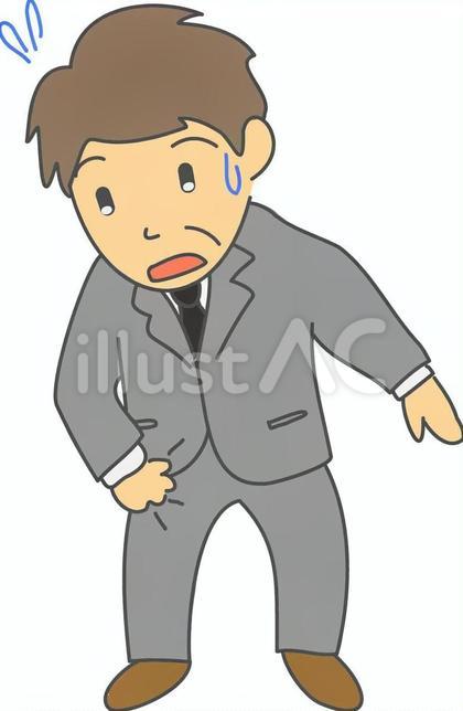 慌てている男性