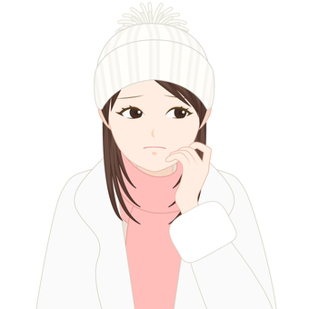 Winter clothes girls, girl, winter clothes, scarf, JPG, PNG and AI