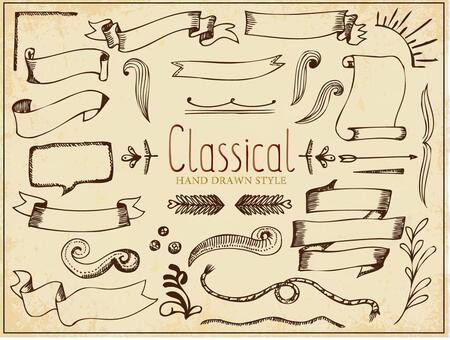 Illustration, Illustration, hand drawn, frame, old,