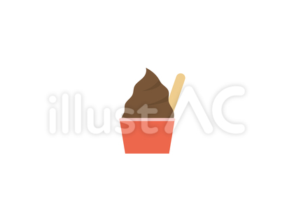カップソフトクリームアイコンB:チョコ