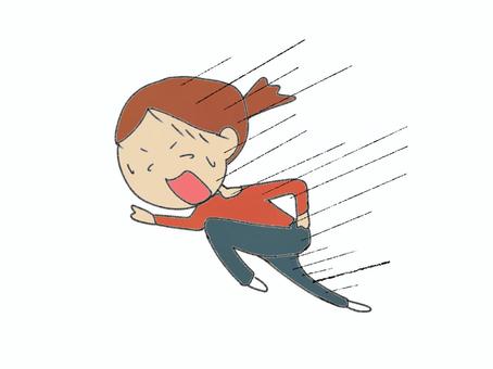 ダッシュする主婦 主婦,ダッシュ,急ぐ,走る,バーゲン,女の人,忘れ物,手描き,遅刻のイラスト素材