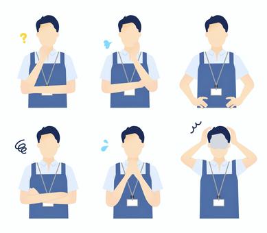 エプロン姿の介護士のイラスト素材セット エプロン姿の介護士のイラスト素材セット 男性,エプロン,介護士,保育士,家事代行,ヘルパー,ホームヘルパー,介護ヘルパー,ベビーシッター,アルバイトのイラスト素材