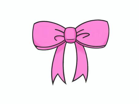 ピンク色のお洒落で可愛いリボン リボン,可愛い,キュート,結う,結ぶ,布,プレゼント,お洒落,桃色,ピンクのイラスト素材