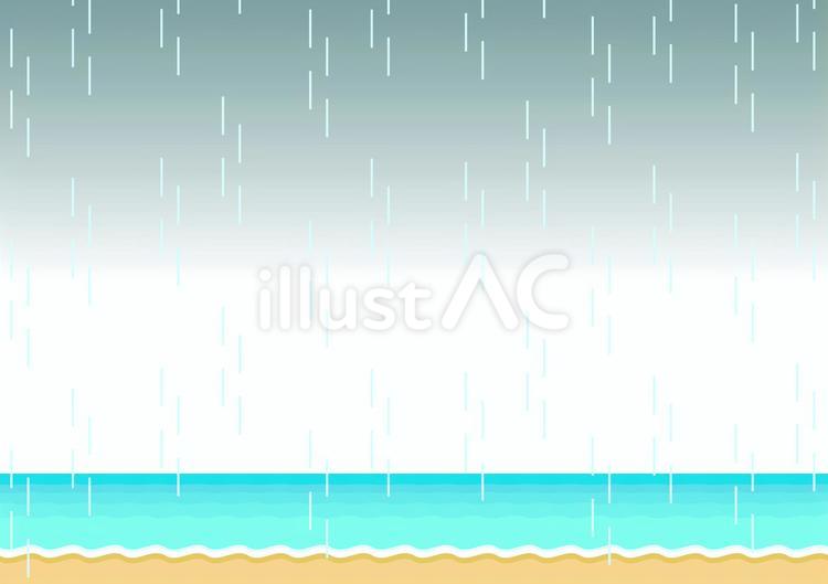 壁紙の雨の日の浜辺です。 壁紙,浜辺,シンプルのイラスト素材