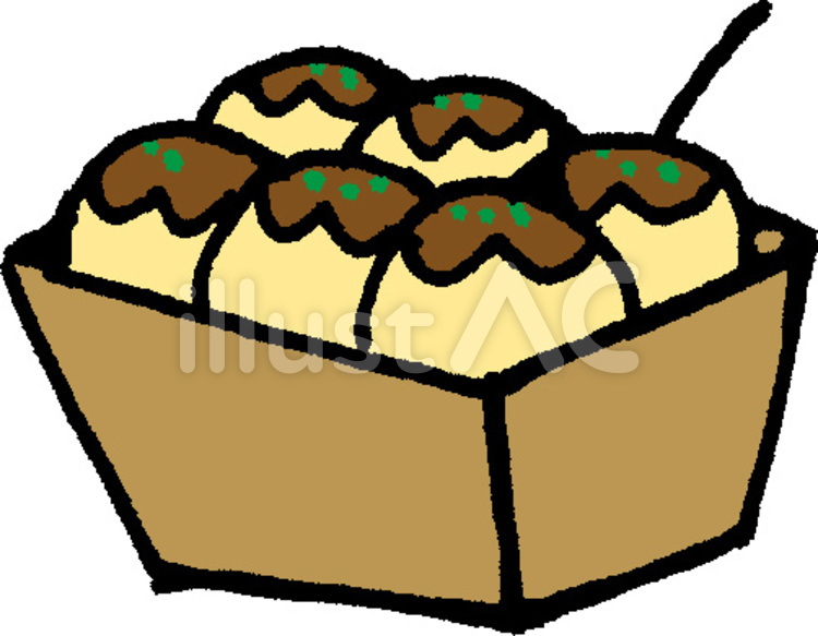 たこ焼き たこ焼き,おやつ,屋台のイラスト素材