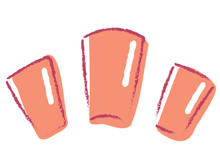 手書きの赤ちょんマーク 強調,マーク,記号,手書き,赤,線,アクセント,装飾,ポイント,デザインのイラスト素材