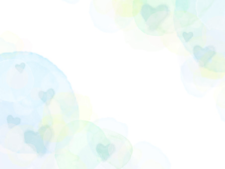 Blurred heart frame watercolor background (light blue), heart, white day, frame, JPG