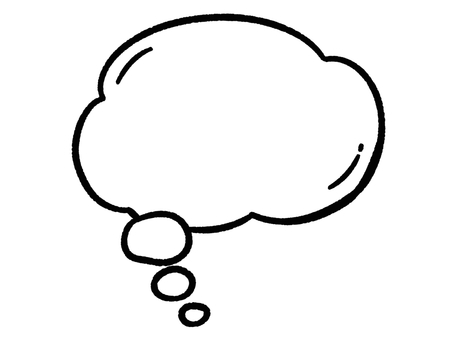 雲のような吹き出し 吹き出し,想像,考え,考える,透過,雲,もこもこ,イメージ,思い,思うのイラスト素材