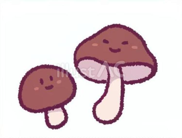 きのこの手描きイラスト きのこ,菌類,秋のイラスト素材