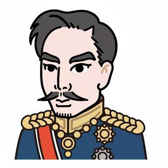 明治天皇 歴史,偉人,伝記,文化,教育,明治天皇,天皇,軍服,日本史,日本人のイラスト素材