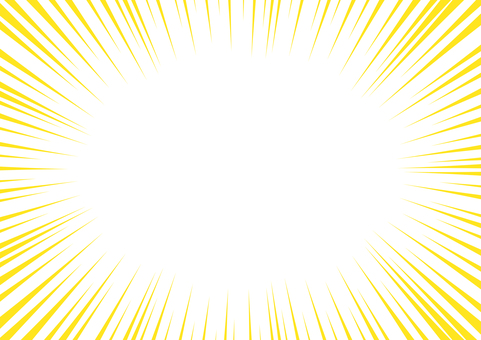 黄色の集中線 集中線,黄色,注目,強調,漫画,シンプル,背景,イラスト,素材,コピースペースのイラスト素材