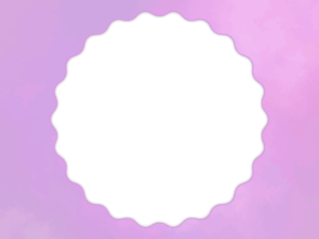 ピンクグラデ水彩波型フレーム背景