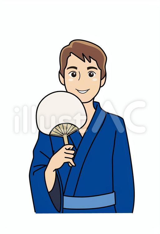 男性 浴衣 １イラスト No 無料イラストなら イラストac
