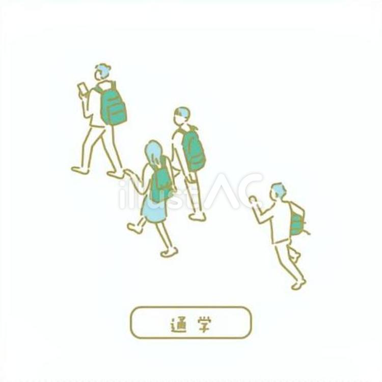通学　先生のためのイラスト 人物,通学,友だちのイラスト素材